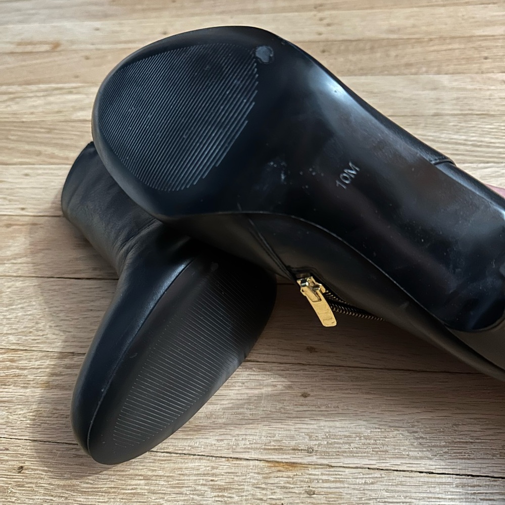 Audrey Brooke Black Ankle Booties Sleek and Polished - Picture 3 of 5